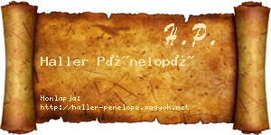 Haller Pénelopé névjegykártya